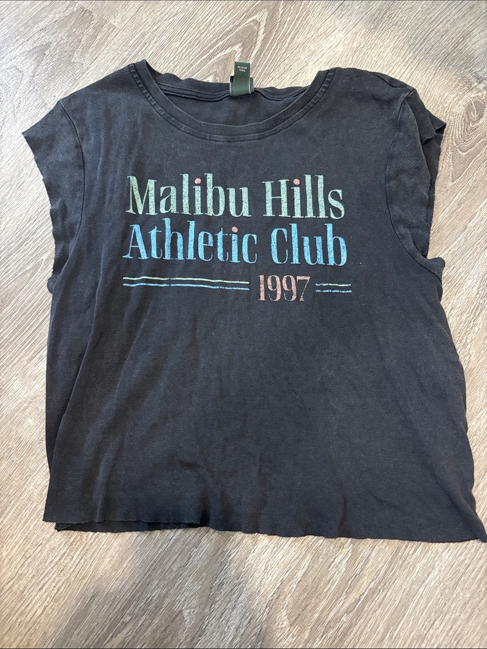 wild fable Black Graphic Tee with Mint, Teal & Pink Accents
